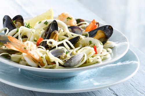 Спагетти с морепродуктами фото рецепт рыбы и морепродуктов