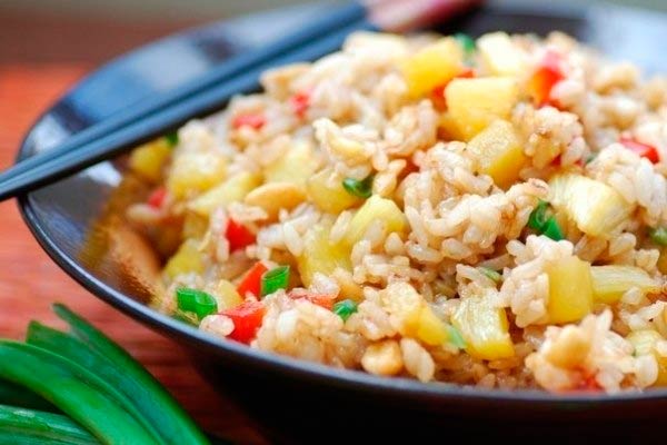 Жареный рис с ананасом фото рецепты вторых блюд
